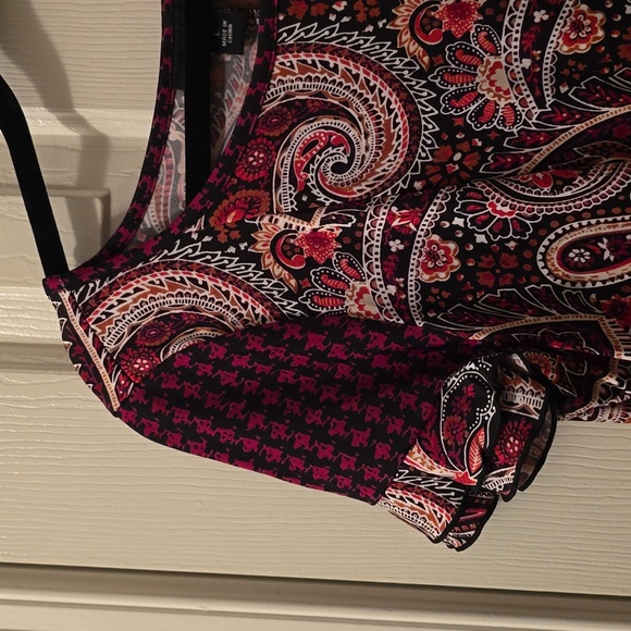 PERCEPTIONS NEW YORK BRAND WOMEN'S BLACK & RED SHORT SLEEVES DRESS SIZE LARGE - Picture 12 of 15